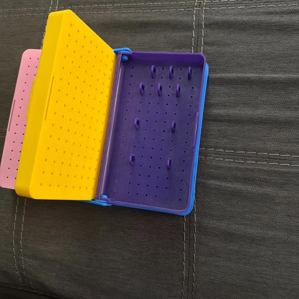 Vintage 1988 Emson Jewelry Keeper Travel Case Blue Pink Yellow Purple Organizer